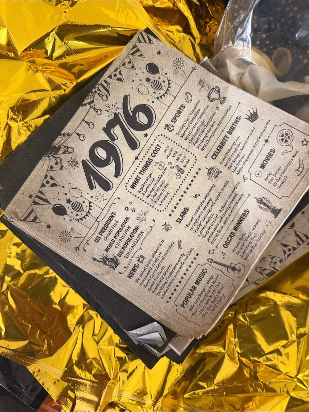 50th birthday decorations 1976
